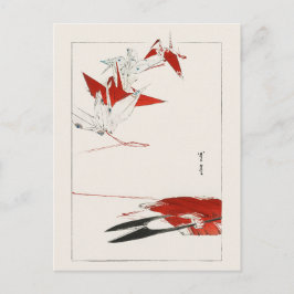 Cartão Postal Origami de aves - tradicional japonês