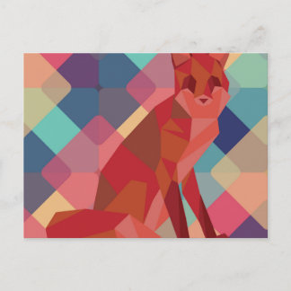 Cartão Postal Origami Fox