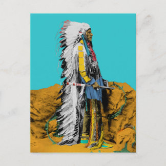 Cartão postal original americano Lakota Sioux