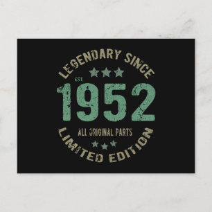 Cartão Postal Original Desde 1952 Presente de Aniversário Lenda