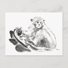 Cartão Postal Original do Ano do Macaco do Zodíaco