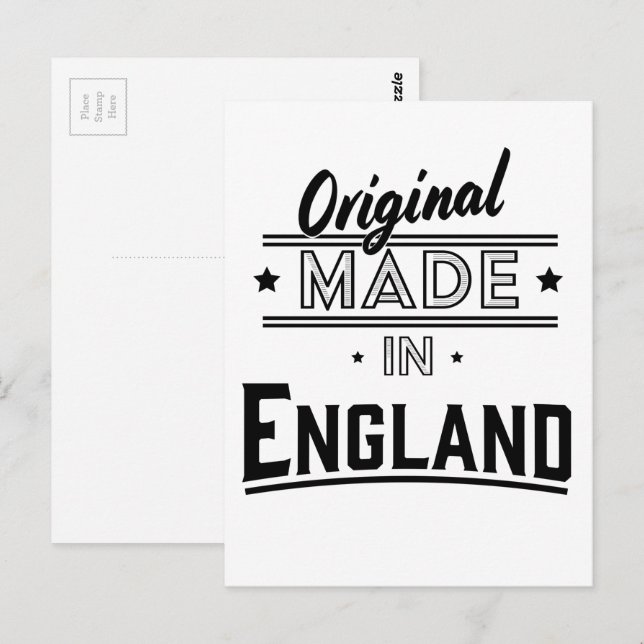 Cartão Postal Original Feito na Inglaterra (Frente/Verso)