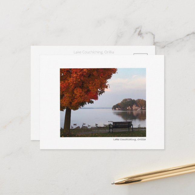 Cartão Postal Orillia Lake Couchiching Canada Photoics (Frente/Verso In Situ)