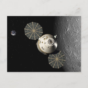 Cartão Postal Órion Spacecraft em órbita lunar