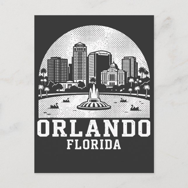 Cartão Postal Orlando Cidade Flórida (Frente)