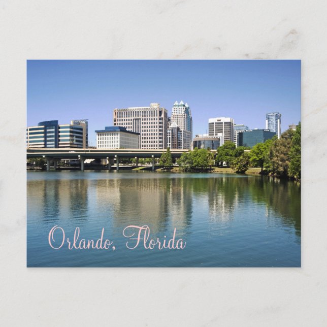 Cartão Postal Orlando como visto no lago Lucerne (Frente)