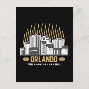 Cartão Postal Orlando Flórida EUA Paisagem Urbana Viagem Design