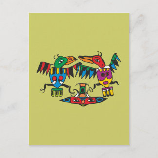 Cartão Postal Ornament Indianer Native American