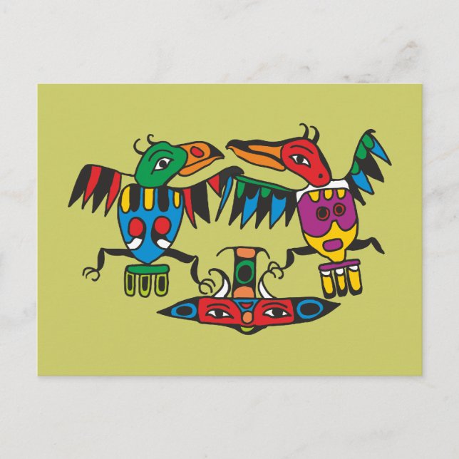 Cartão Postal Ornament Indianer Native American (Frente)