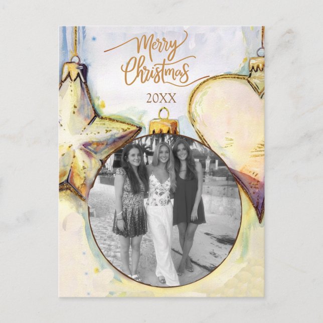 Cartão Postal Ornament Natal (Frente)