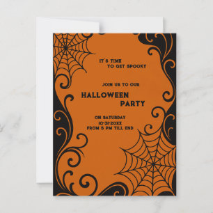 Cartão Postal Ornament Orange Black gothene halloween