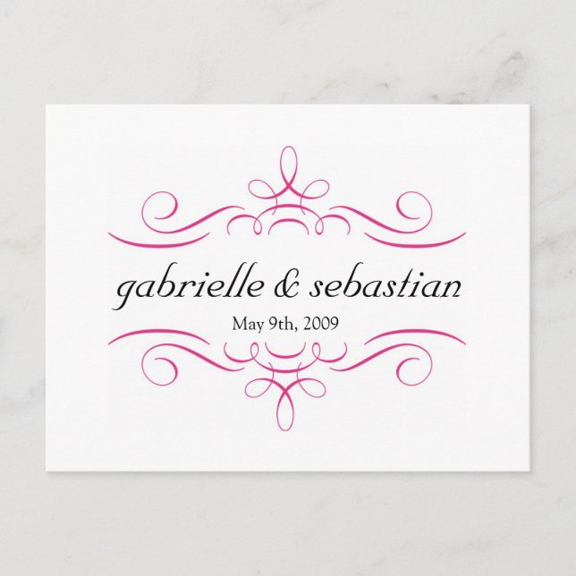 Cartão postal Ornament Save the Date (Frente)