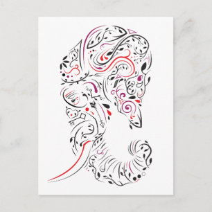 Cartão Postal ornamentado elefante