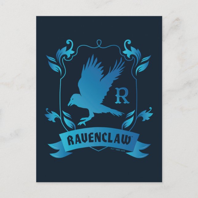 Cartão Postal Ornamentado RAVENCLAW™ House Crest (Frente)