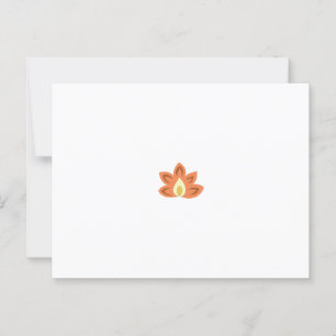 Cartão Postal Ornamentado, tipo flor de laranja, com um design c