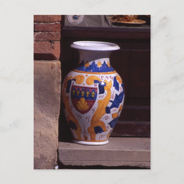 Cartão Postal Ornamentado vase Gubbio Umbria Itália Poster (Frente)