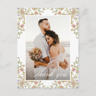 Cartão Postal Ornamentado vitoriano Grace QR code Foto: Obrigado