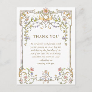 Cartão Postal Ornamentado vitoriano Grace QR code Foto: Obrigado