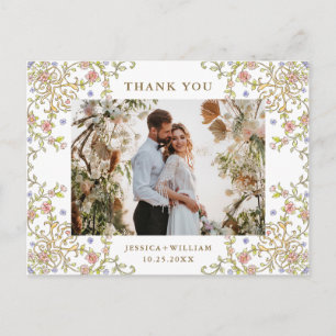 Cartão Postal Ornamentado vitoriano Grace QR code Foto: Obrigado