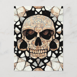 Cartão Postal Ornamento Decorativo Tribal Arte craniana maia