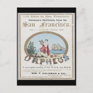 Cartão Postal Orpheus Clipper Sailing