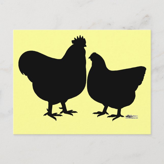 Cartão Postal Orpington Silhouette (Frente)