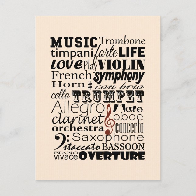 Cartão Postal Orquestra de Música (Frente)