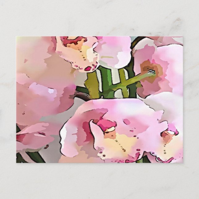 Cartão Postal Orquídea Rosa (Frente)