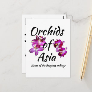 Cartão Postal Orquídeas da Ásia
