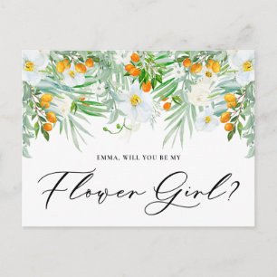 Cartão Postal Orquídeas e Kumquats Você Será Minha Menina das Fl