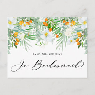 Cartão Postal Orquídeas & Kumquats Você Será Minha Jr Dama de Ho