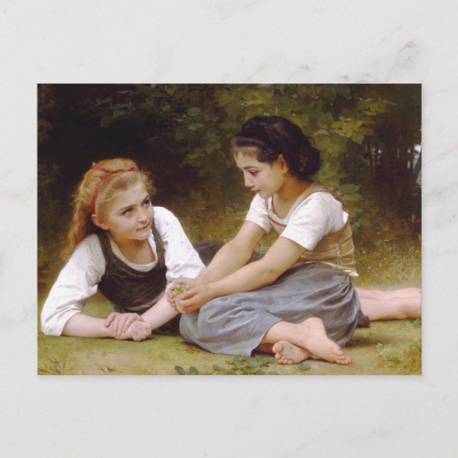 Cartão Postal Os 1882 de Bouguereau os noisettes de Les dos (Frente)