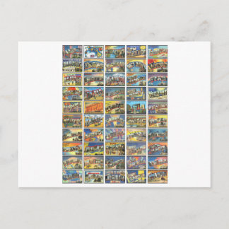 Cartão Postal Os 50 Estados Da América