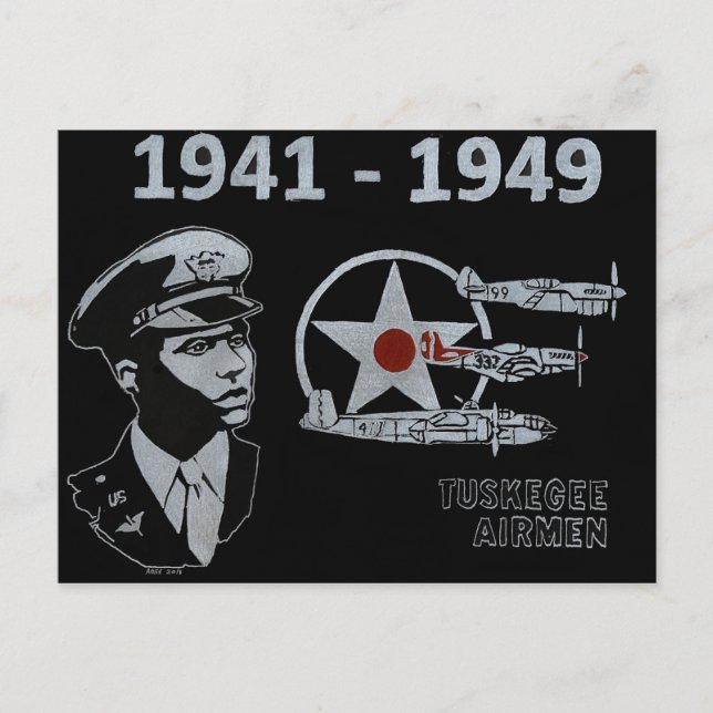 Cartão Postal Os Airmen de Tuskegee (Frente)