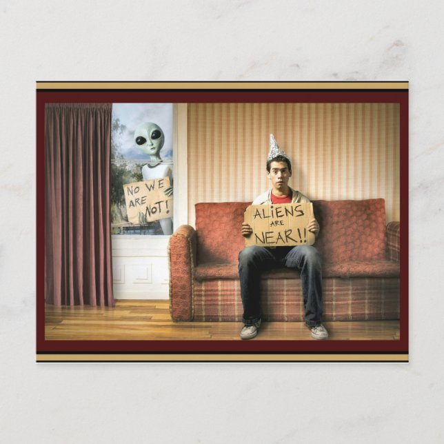 Cartão Postal Os aliens estão próximos - (Frente)
