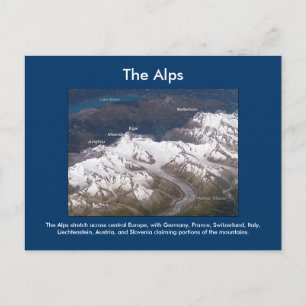 Cartão Postal Os Alpes do Espaço