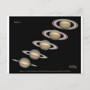 Cartão Postal Os Anéis de Saturno inclinam-se para 1996-2000.