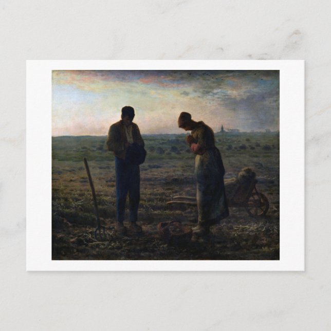 Cartão Postal Os Angelus, Jean-Francois Millet, 1857-1859 (Frente)