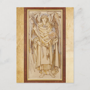 Cartão Postal Os Anjos das Virtudes Hierárquicas por Burne-Jone
