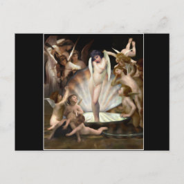 Cartão Postal Os Anjos de Bouguereau Rodeiam Cupido