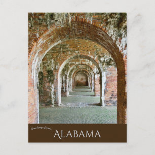 Cartão Postal Os Arcos de Fort Morgan no Alabama