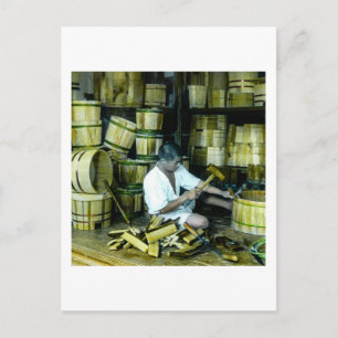 Cartão Postal Os barris do Fazer Cooper na antiga imagem do Jap