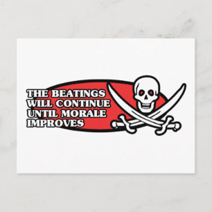 Cartão Postal Os Beatings Continuarão Até Que Morale Melhore