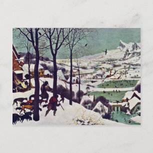 Cartão Postal Os caçadores na neve, por Bruegel D. Ä. Pieter