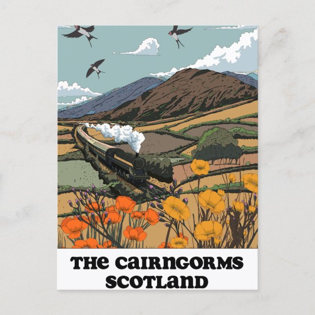 Cartão Postal Os Cairngorms Escócia (Frente)