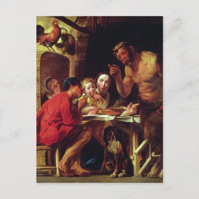 Cartão Postal Os camponeses e o Satyr (Frente)