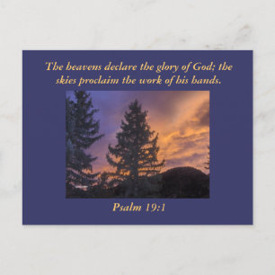 Cartão Postal Os céus declaram a glória de Deus...