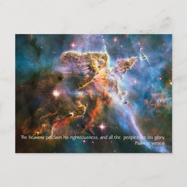Cartão Postal Os céus declaram v2 | Salmo 97 v 6 (Frente)