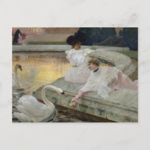 Cartão Postal Os Cisnes, 1900