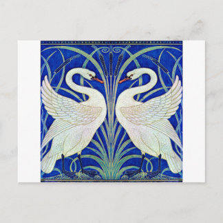 Cartão Postal Os Cisnes por Walter Crane